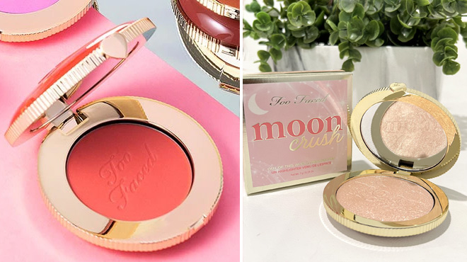 Too Faced Moon Crush Shooting Star Highlighter and Velvet Crush Blush