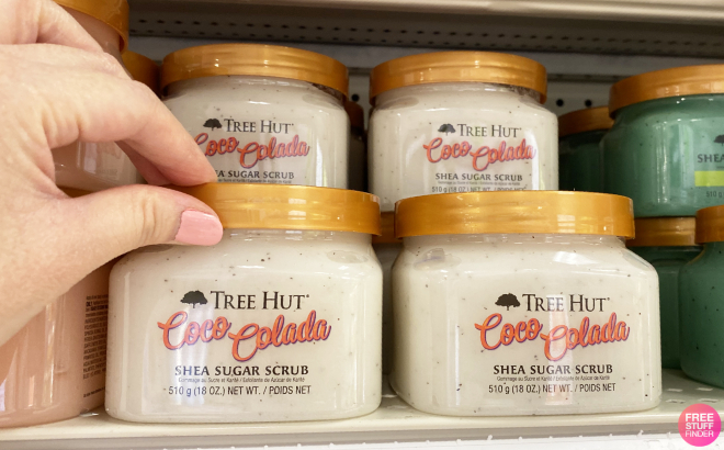 Tree Hut Coco Colada Shea Sugar Body Scrubs on Rack