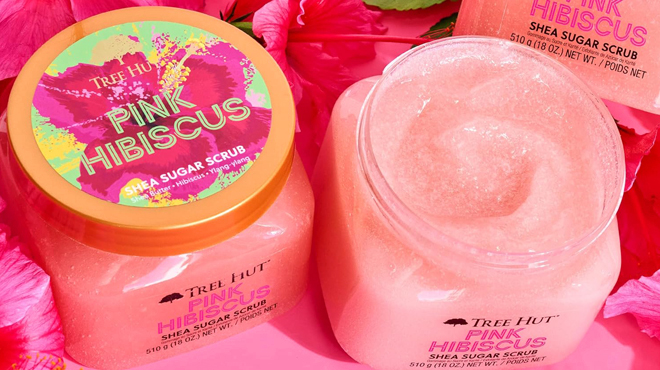 Tree Hut Pink Hibiscus Shea Sugar Exfoliating Hydrating Body Scrub