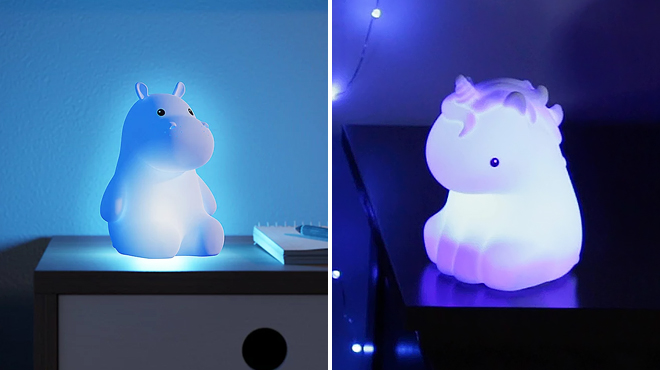 Two Images of Color Changing Animal Lights