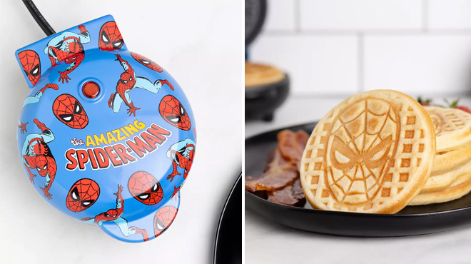 Uncanny Brands Marvel Spider Man Mini Waffle Maker