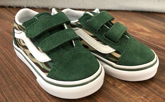 VANS Old Skool V Green Toddler Shoes