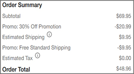 VANS x Disney Authentic Shoes Screenshot of the Order Summary