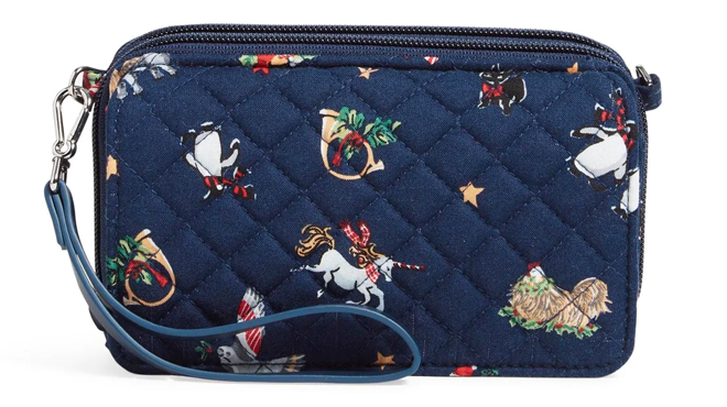 Vera Bradley RFID All in One Crossbody Bag in Snow Globe Motifs