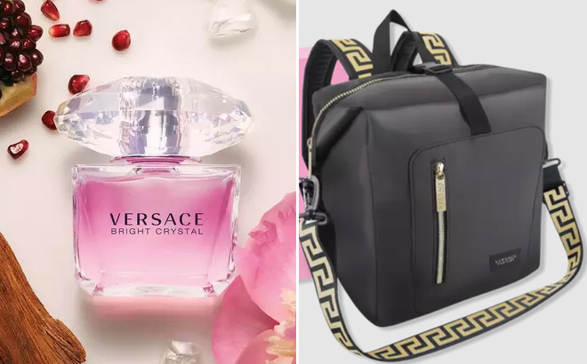 Versace bright crystal discount gift set with backpack