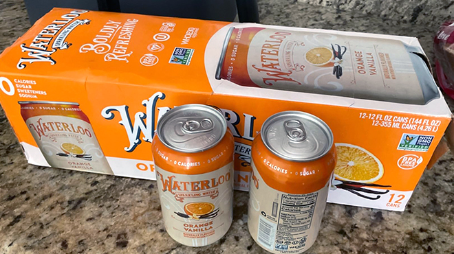 Waterloo Sparkling Water 12 Pack Orange Vanilla Flavor