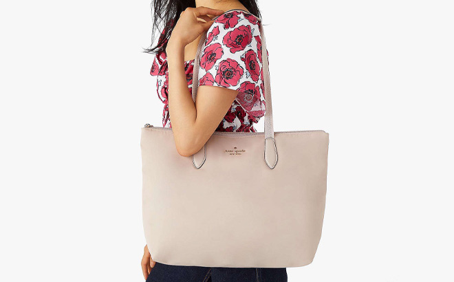 Woman is Wearing Kate Spade Mel Packable Tote