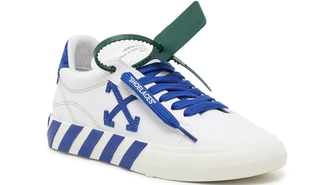 Womens Blue Off White Low Sneakers