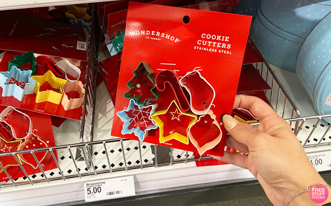 Wondershop 6 Piece Christmas Mini Cookie Cutter Set