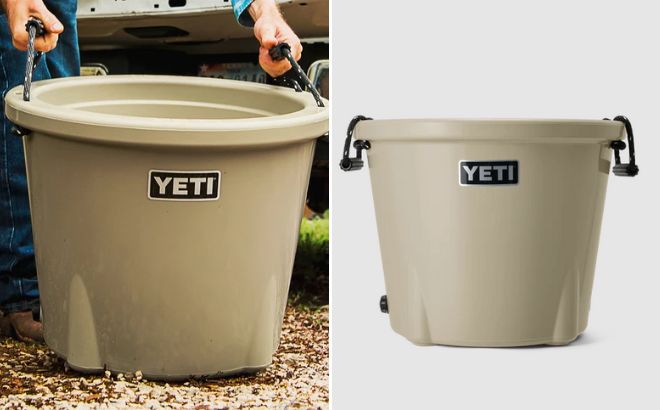 YETI Desert Tan Tank 85 Ice Bucket Cooler