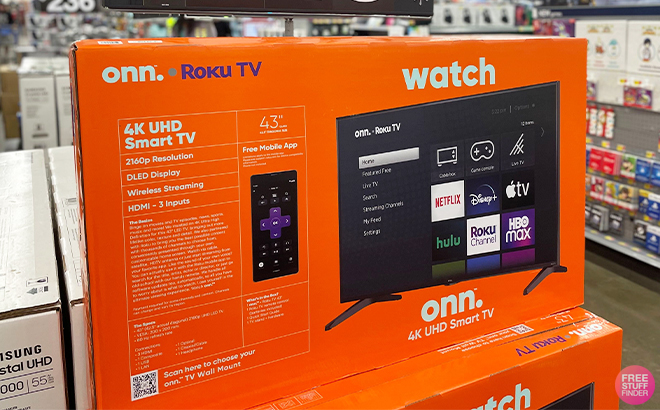 onn 43 Inch Class FHD 1080P LED Roku Smart TV at Walmart
