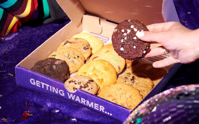 A Box Full with a Variety of Insomnia Cookies