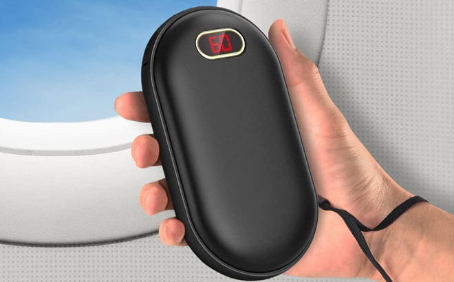 A Hand Holding a Rechargeable Hand Warmer Power Bank