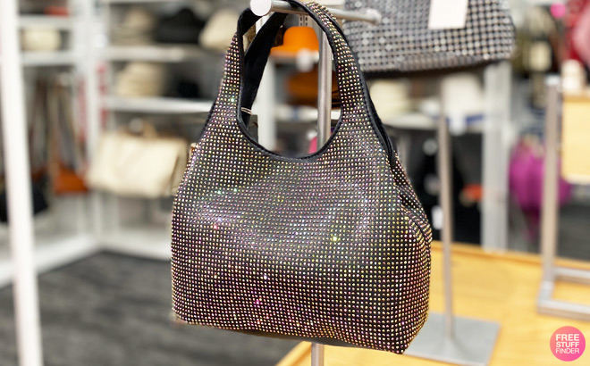 A New Day Sparkle Mini Party Tote Handbag on Store Shelf