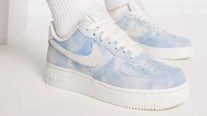 A Pair of Nike Air Force 1 07 SE Sneakers in White
