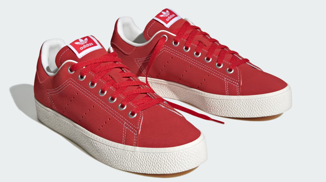 Adidas Mens Stan Smith Shoes Red