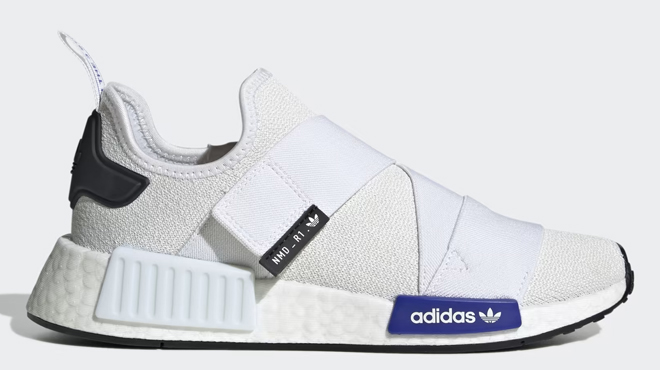 Adidas NMD R1 Womens Shoes Black and White Side View