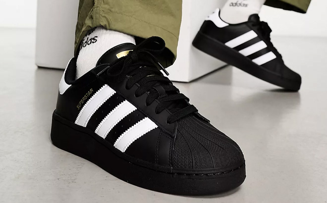 Adidas Superstar XLG Shoes in Core Black Color