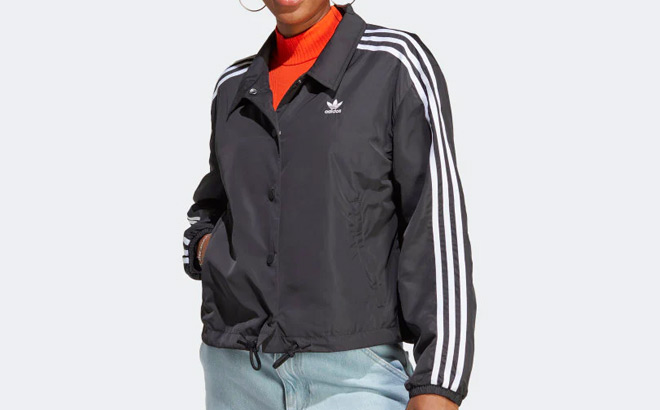 Adidas Womens Adicolor Classics 3 Stripes Coach Jacket