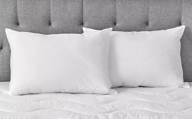 Allerease Hot Water Wash Pillow on the Bed