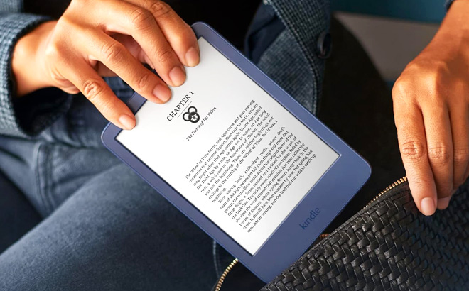 Amazon Kindle in Blue Color in Hand