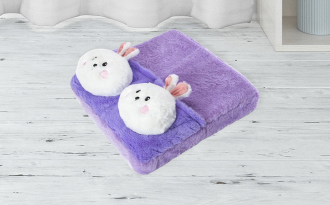 Animal Slippers Foot Pillow in Rabbit Style