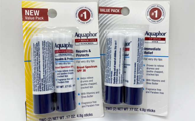 Aquaphor Lip Repair Moisturizing Lip Balm Multipack