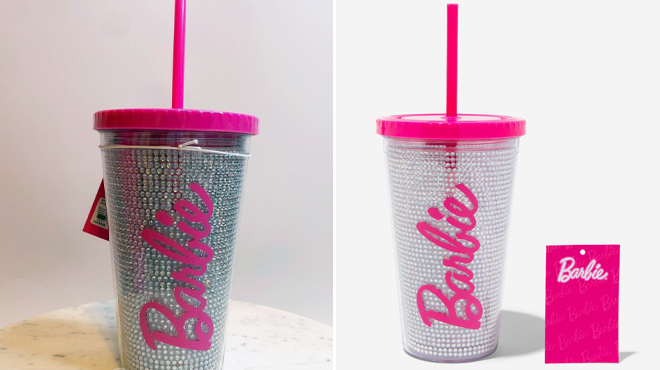 Barbie Silver Rhinestone Tumblers