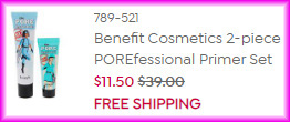 Benefit Cosmetics Primer Set Checkout Screen