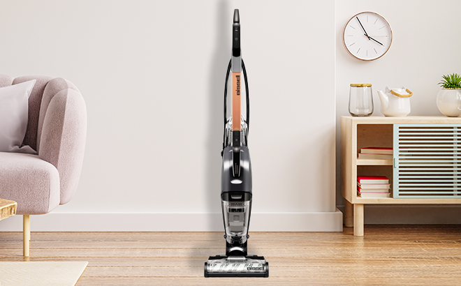 Bissell CrossWave HydroSteam Plus Wet Dry Vacuum on the Floor of a Room