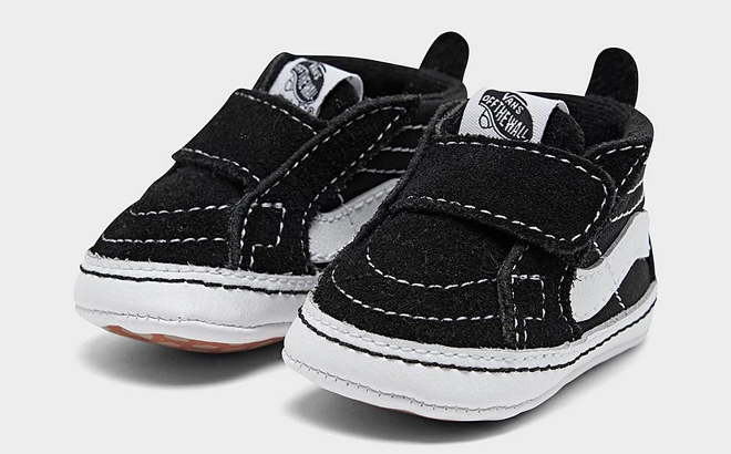 Boys Infant VANS Old Skool Hook Aan Loop Crib Shoes