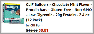 CLIF Builders Chocolate Mint Flavor Checkout Screen