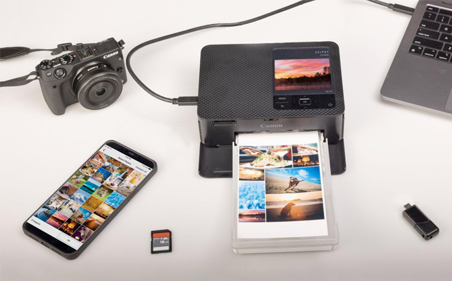 Canon Selphy Wireless Photo Printer with Ink and 108 Photo Sheets