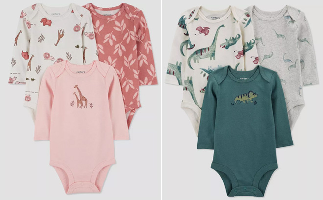 Carters 3 Piece Bodysuits for Girls and Boys