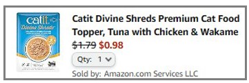 Catit Divine Shreds Screenshot of the Final Price at Checkout