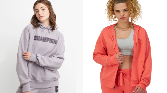 Champion Oversized Reverse Weave Hoodie and Powerblend Zip Up Hoodie