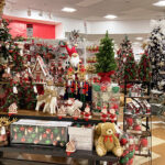 Christmas Trees Gifts and Decorations on Display at a Store