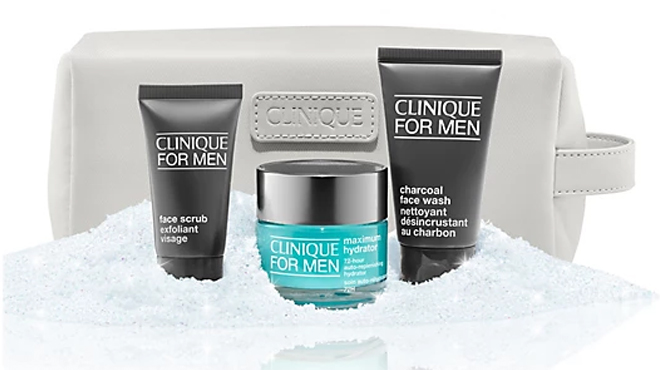 Clinique Mens Holiday Skincare Set with a nifty bag