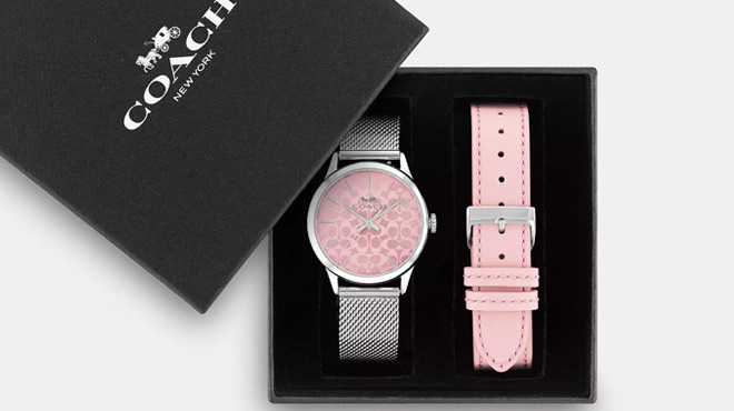Coach Outlet Boxed Ruby Watch Gift Set
