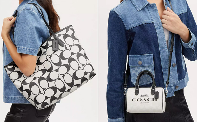 Coach Outlet City Tote In Signature Canvas