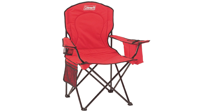 Coleman Cooler Quad Chair in Red