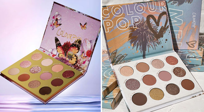 ColourPop Flutter By Eyeshadow Palette and ColourPop Off Melrose Eyeshadow Palette