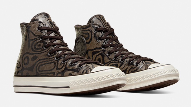 Converse x Wonka Chuck 70 Chocolate Swirl Shoes