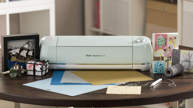 Cricut Explore Air 2 Machine in Mint on the Table