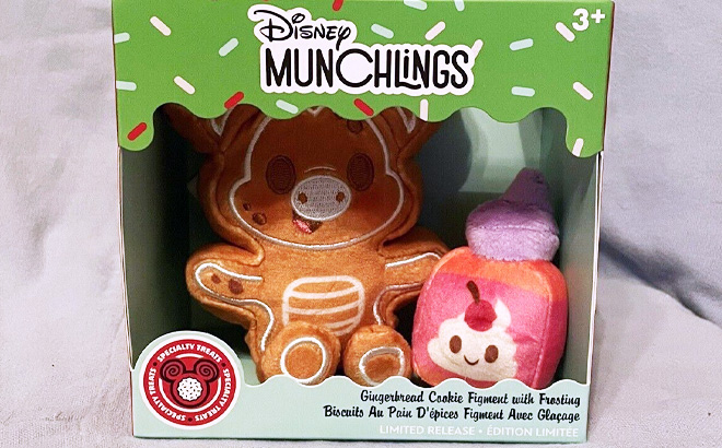 Disney Munchlings Plush with Figment Gingerbread Cookie in a Box