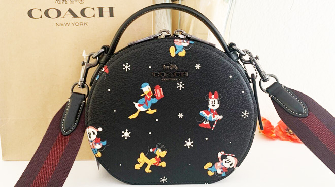 Disney X Coach Canteen Crossbody with Holiday Print