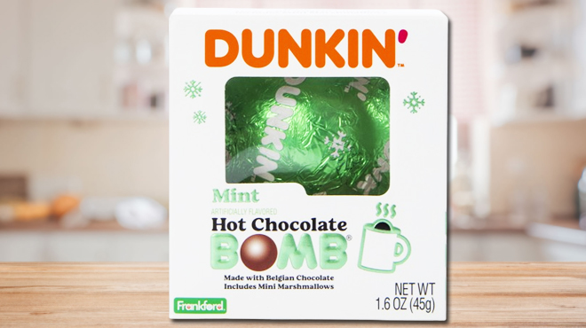 Dunkin Mint Hot Chocolate Bomb