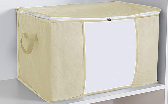 Extra Large Capacity Storage Bin on a Shelf