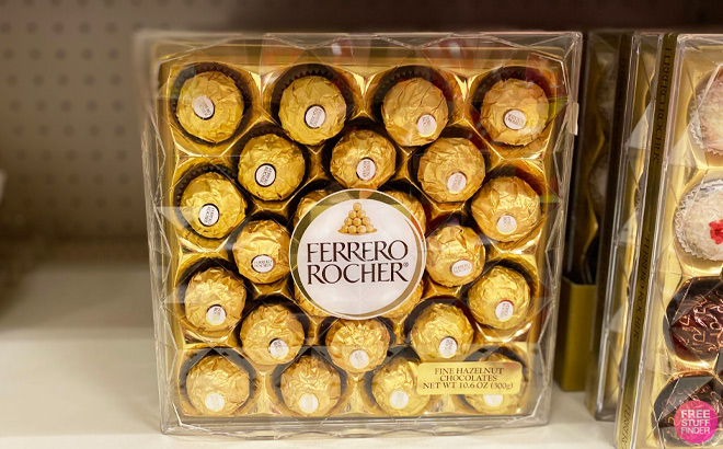 Ferrero Rocher 24 Count Gift Box on Store Shelf