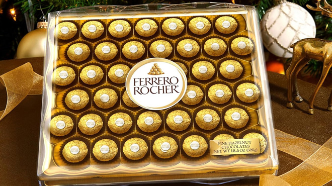 Ferrero Rocher 42 Count Gift Box on a Table